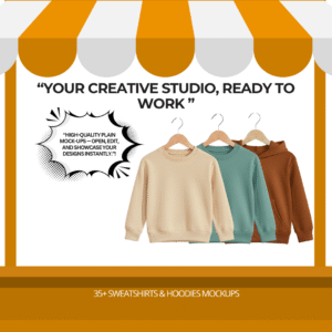 Into the Wild – Fox Story | Kids Sweatshirt & Hoodie Mockup Pack (HD, Realistic, Premium)